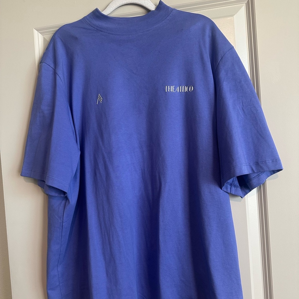 The Attico Vibrant Blue Short Sleeve Tee